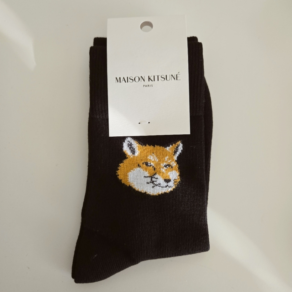 Maison Kitsune Fox Head Socks EU 36/39